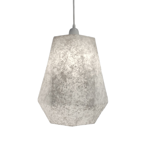 Colgante de 1 luz E27 de polietileno reciclado blanco